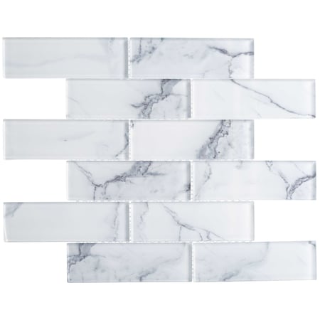 Andova Tiles SAMPLE Sumner 2 x 6 Marble Brick Joint Mosaic Tile SAM-ANDSUM165